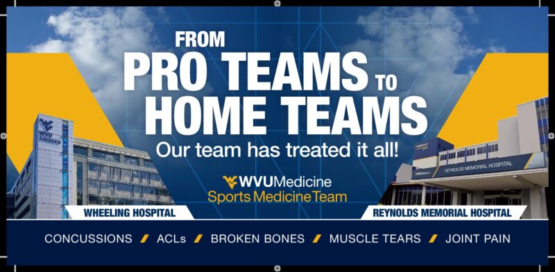 Wheeling Hospital & Reynolds Memorial Hospital - helping athletes get back on the field
